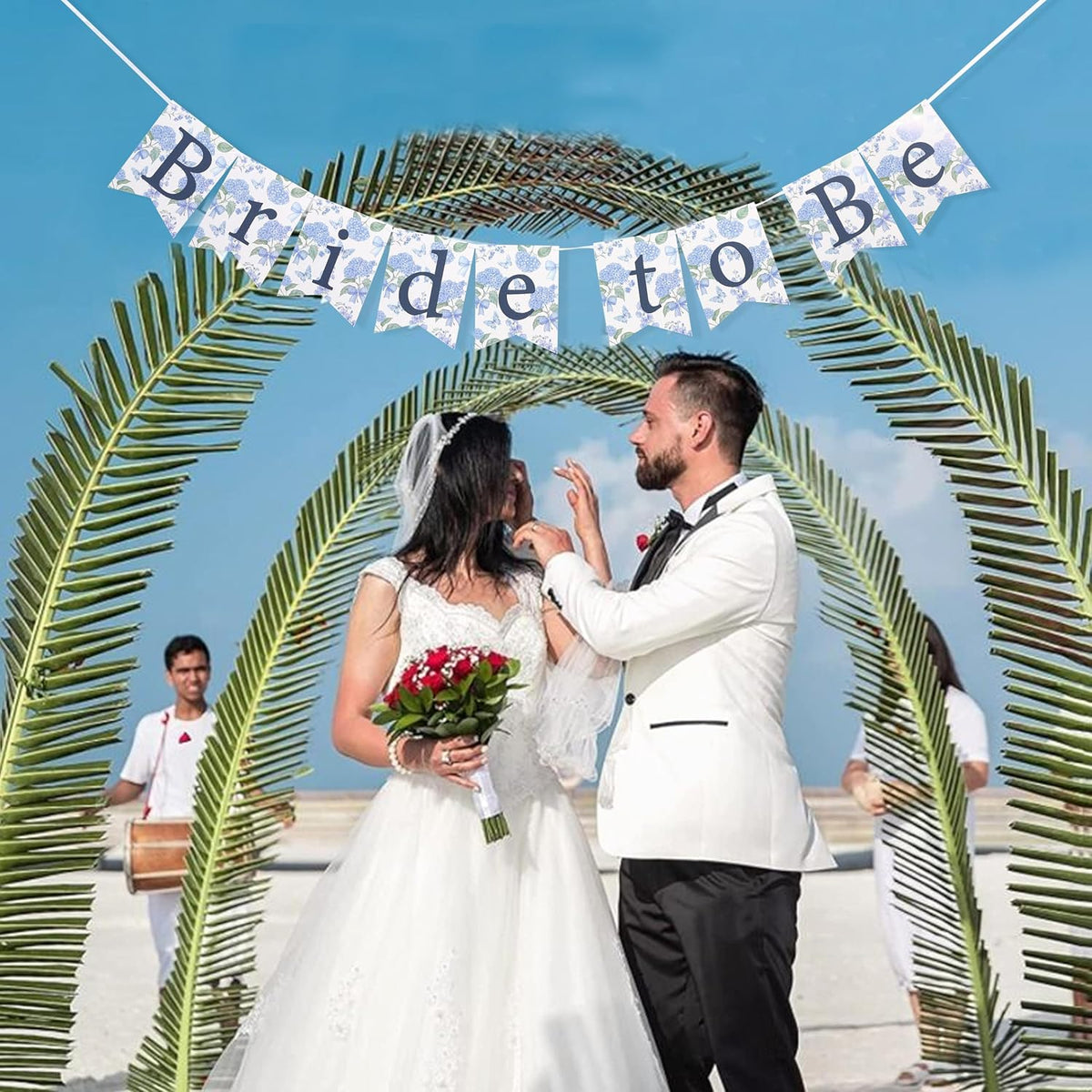 KatchOn, Bride in Bloom Banner with Hearts - 10 Feet, No DIY | Peach Bride in Bloom Sign for Bachelorette Party Decorations | Bride To Be Garland for Bridal Shower Decorations, wedding shower decor