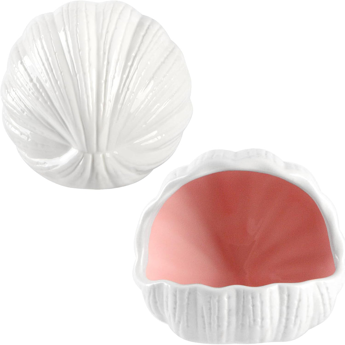 Aquarium Decorations, Cute Ceramic Betta Fish House, Conch Shell-Shaped Fish Tank Decor Accessory, Aquarium Hideout Cave Ornament for Pleco Fish Shrimp to Play Breed Rest (Pink)