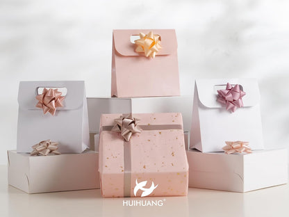 36 Pcs Dusty Rose Bows for Gift Wrapping Self Adhesive Satin Star Bows 2.5 inch Peach/Rose Gold/Rose Pink/Dusty Rose/Vanilla/Mauve Gift Bow for Presents Bridal Shower Wedding Favors