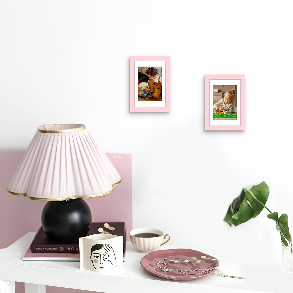 4x6 Picture Frame Set of 12, Modern Gallery Wall Frames, Pink