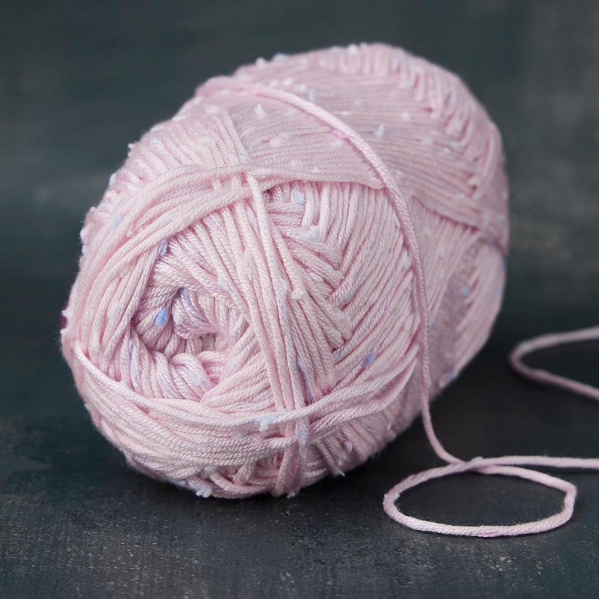 Flecks Yarn - Yarn for Knitting, Crochet, Weaving, and Arts & Crafts - Pink, Acrylic Blend, 6.53 oz
