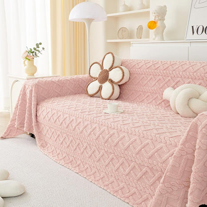 Soft Sofa Throw Blanket 1 2 3 4 Seater Nordic Style Plush Couch Covers L U Shape Corner Anti Slip Sofa Cover Tear Resistant Blankets for Sofas Large/Camping Outdoor(90X150cm,Pink)