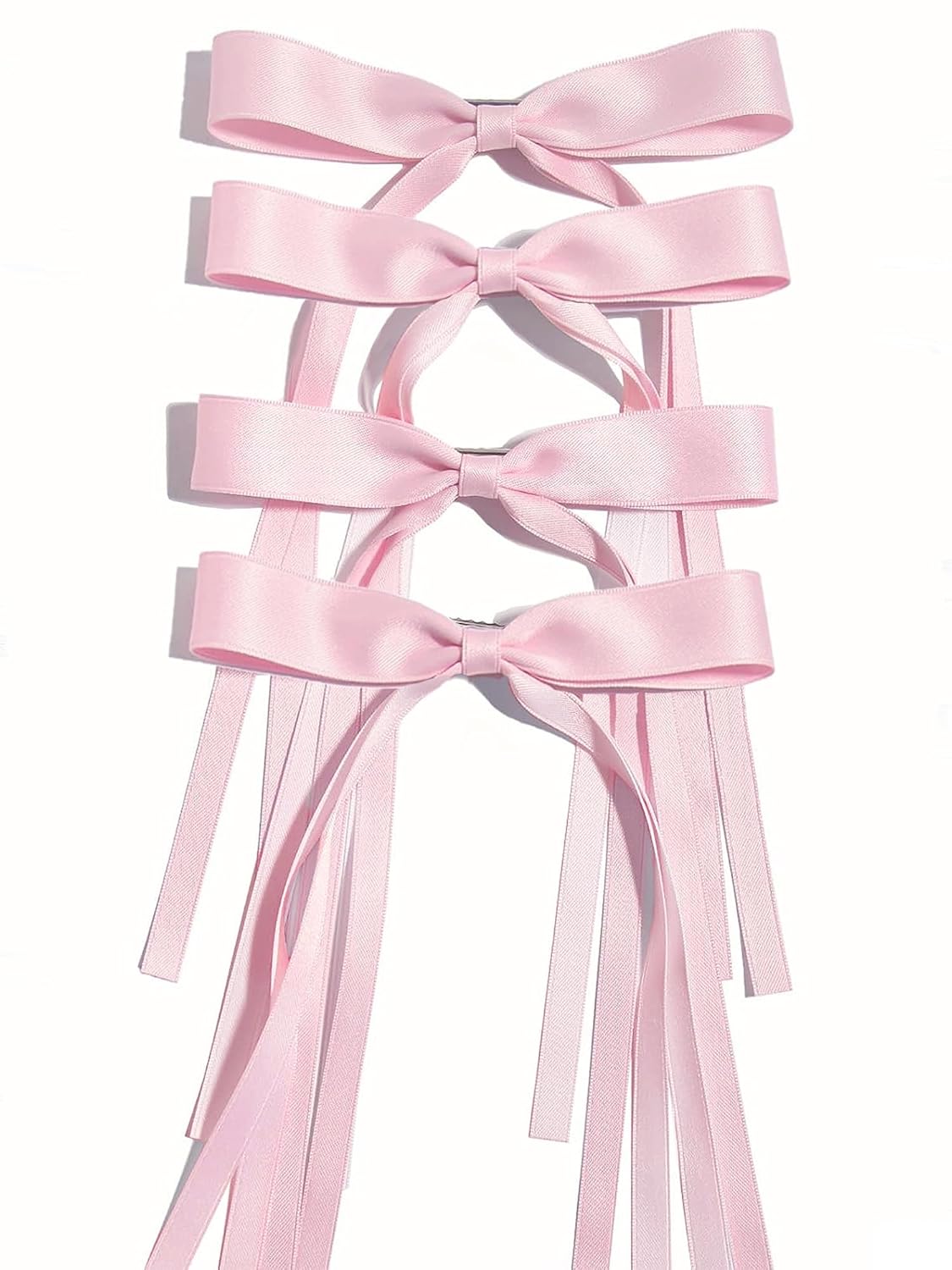 Pink Hair Bow Clips Pink Ribbon Hair Accessories for Women Girls