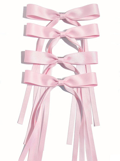 Pink Hair Bow Clips Pink Ribbon Hair Accessories for Women Girls