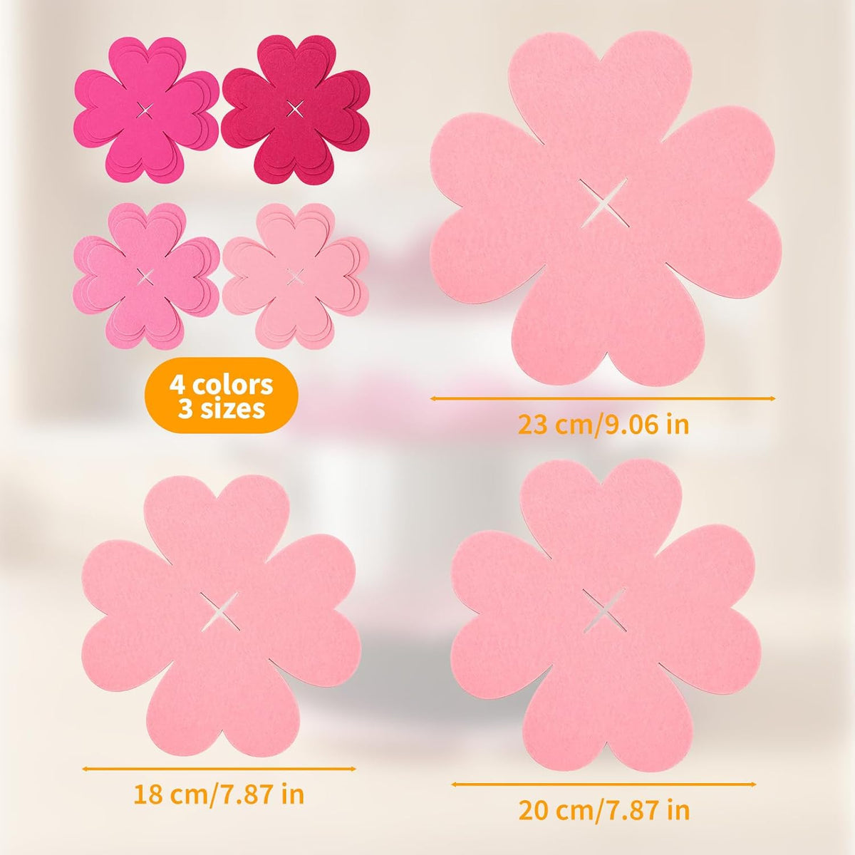 12 PCS Pot and Pan Protectors, Pink Four-Leaf Clover 3 Sizes Thicker Felt Pan Protector Pads, Pot Separators for Stacking, Anti-Slip Dividers to Protect Glass Ceramic Plates Cookware from Scratching