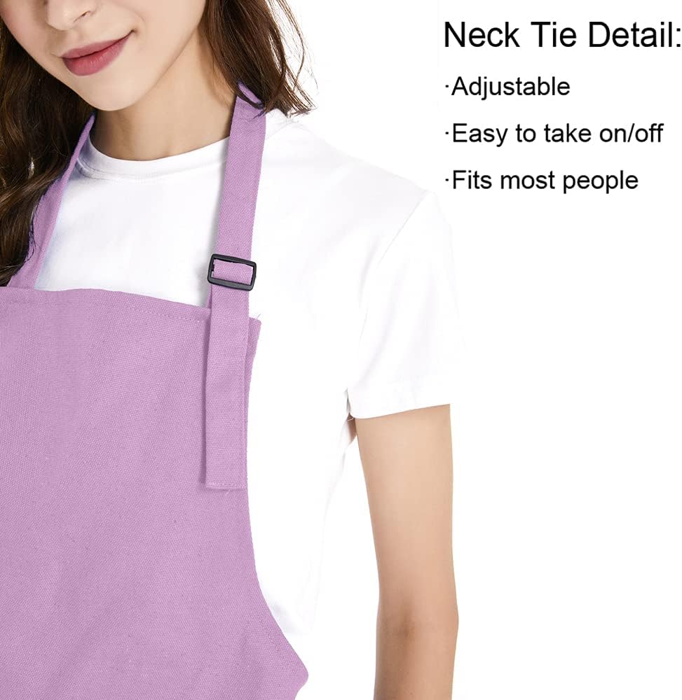 Cotton Canvas Adjustable Bib Apron and Chef Hat Set for Men Women