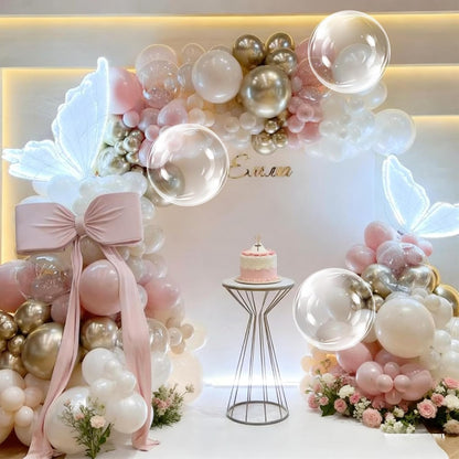 Dusty Pink Balloon Garland Arch Kit Double Stuffed Pink Gold Balloon