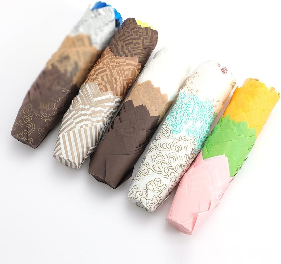 150 Pcs Tulip Cupcake Liners Greaseproof Muffin Liners Holders Paper Baking Cups Cupcake Wrappers Cases Muffin Cups for Birthday Wedding Party Baby Showers Pink