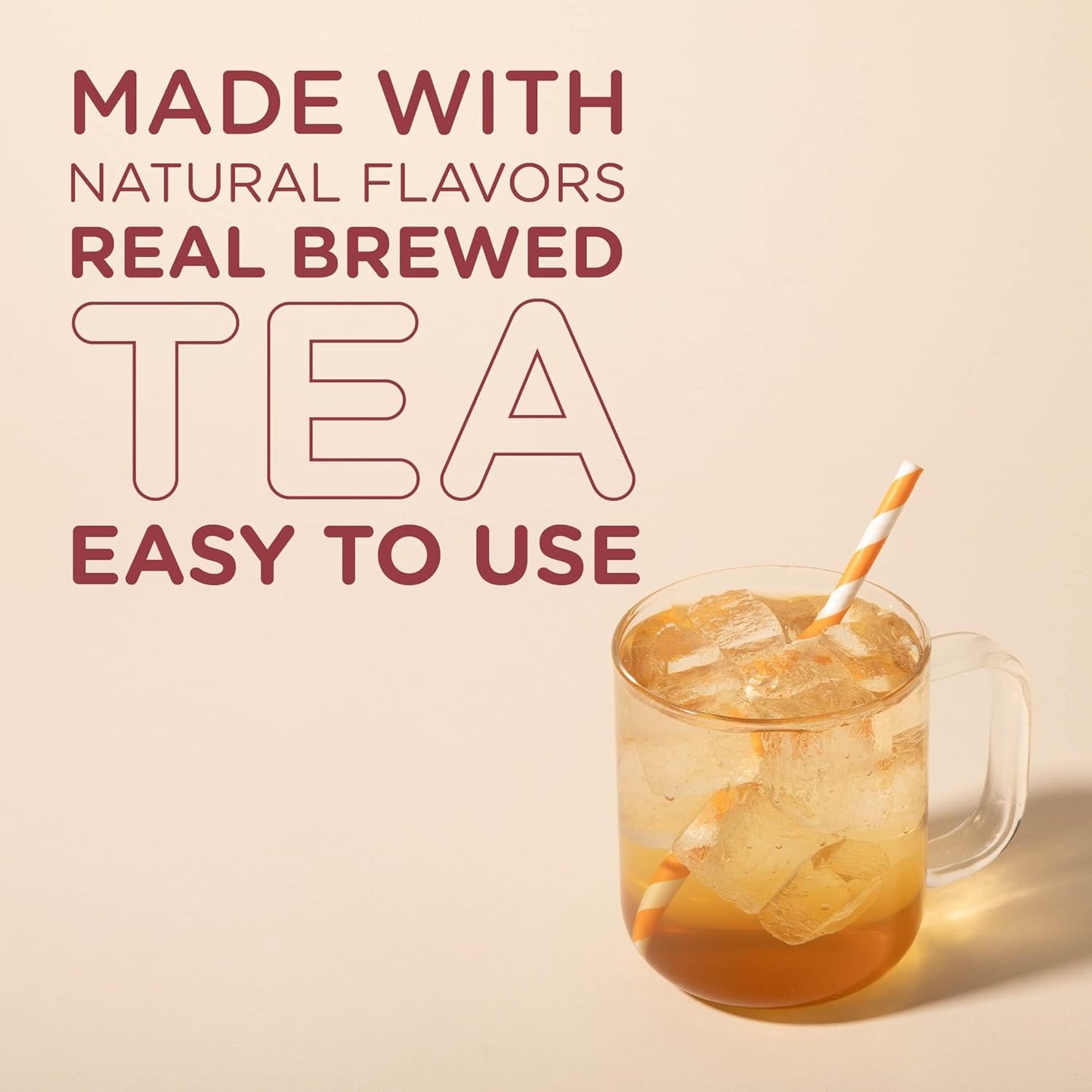 Premium White Peach Tea 1:1 Concentrate, Zero Sugar, Gluten Free, Real Brewed Tea, 32 Fl Oz