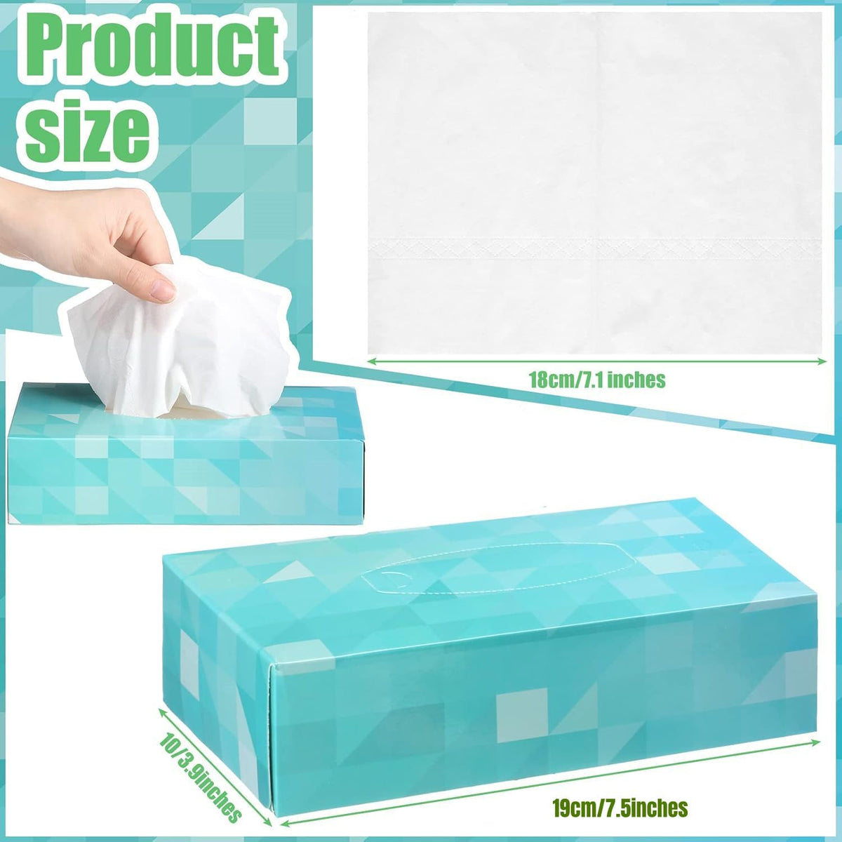 5-in-1 Tissue Box Holder with Storage Caddy, 20cm Plastic Multifunction Countertop Organizer, 3X Compartments 1x Top Tray, Ideal for Office, Home, Vanity, Makeup & Stationery (Pink)