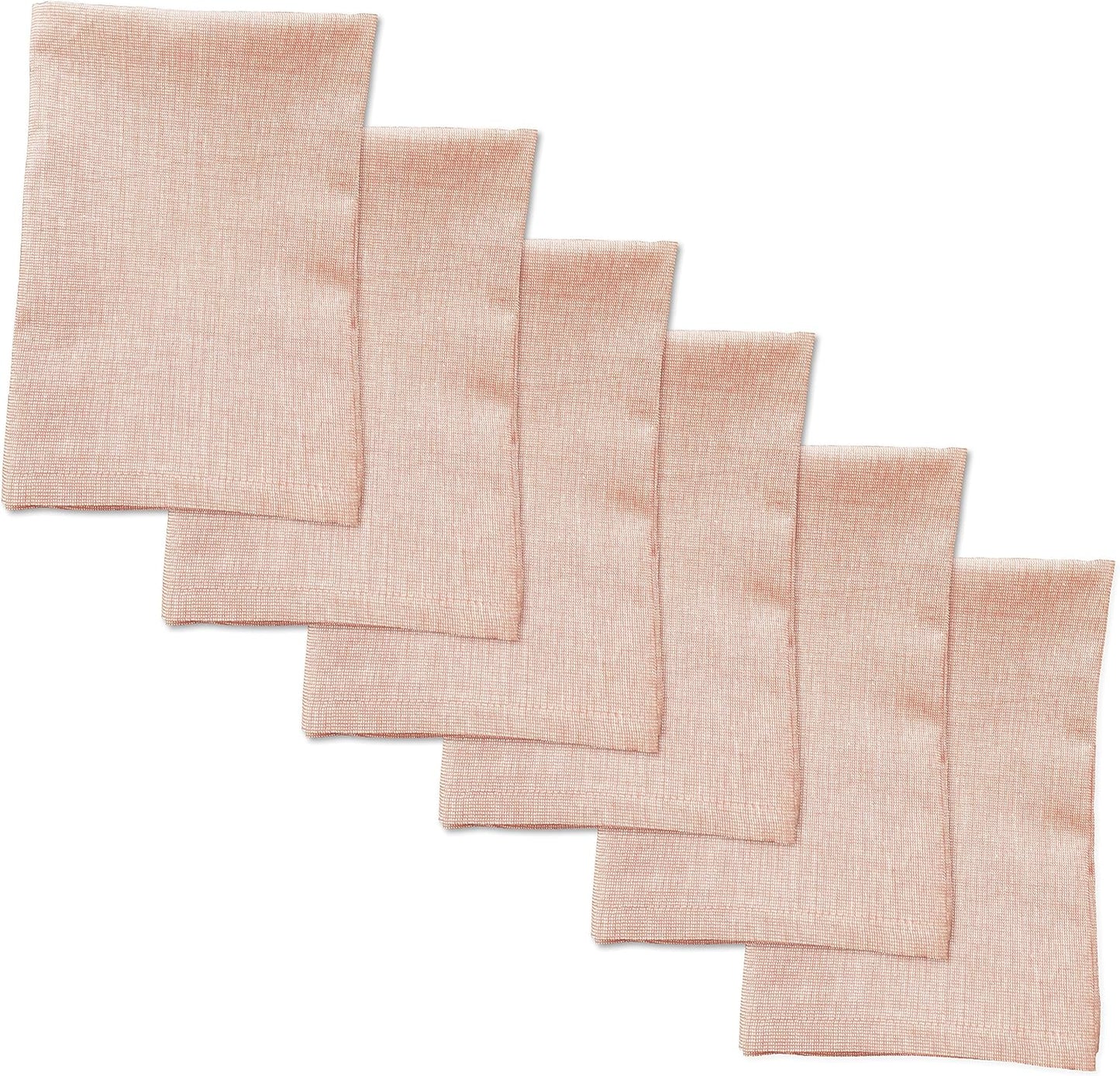 Two-Toned Napkin Set, Peach, 100% Cotton, Napkin Size 18x18 Inch, Suitable for Formal Dining, Everyday Meals, Thanks-Giving and Other Casual Occasions. Pack 6 Pieces.