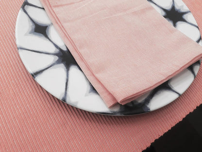 Two-Toned Napkin Set, Peach, 100% Cotton, Napkin Size 18x18 Inch, Suitable for Formal Dining, Everyday Meals, Thanks-Giving and Other Casual Occasions. Pack 6 Pieces.