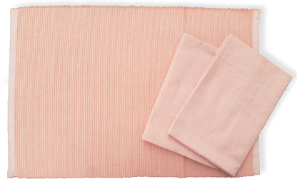 Two-Toned Napkin Set, Peach, 100% Cotton, Napkin Size 18x18 Inch, Suitable for Formal Dining, Everyday Meals, Thanks-Giving and Other Casual Occasions. Pack 6 Pieces.