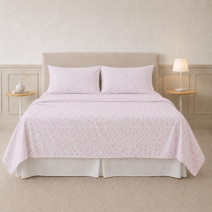 Silky Soft Microfiber and Wrinkle Free Sheets - Luxurious Microfiber Bed Sheets Includes Flat Sheet, Fitted Sheet with Deep Pockets, & Pillowcases Blush, Full