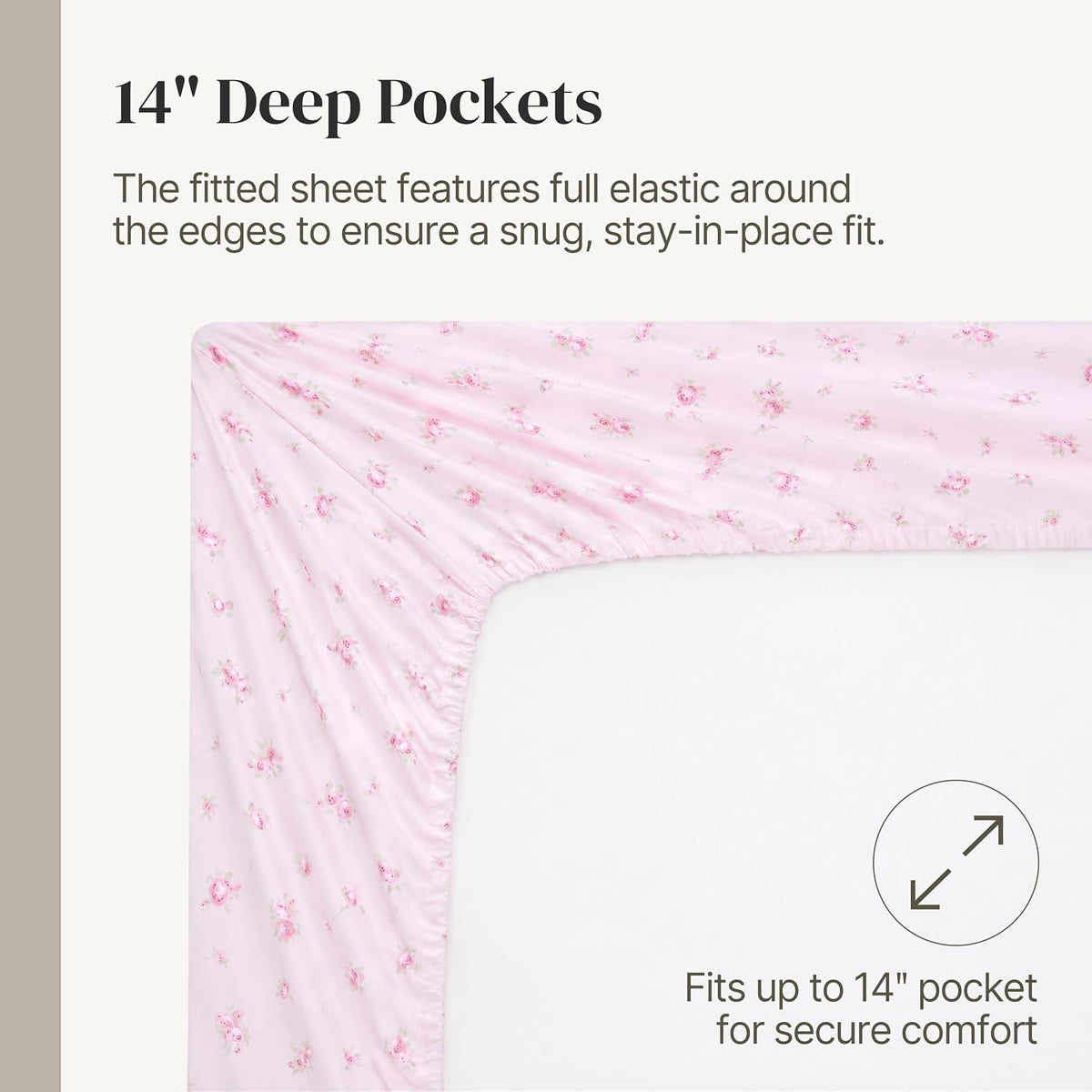 Silky Soft Microfiber and Wrinkle Free Sheets - Luxurious Microfiber Bed Sheets Includes Flat Sheet, Fitted Sheet with Deep Pockets, & Pillowcases Blush, Full