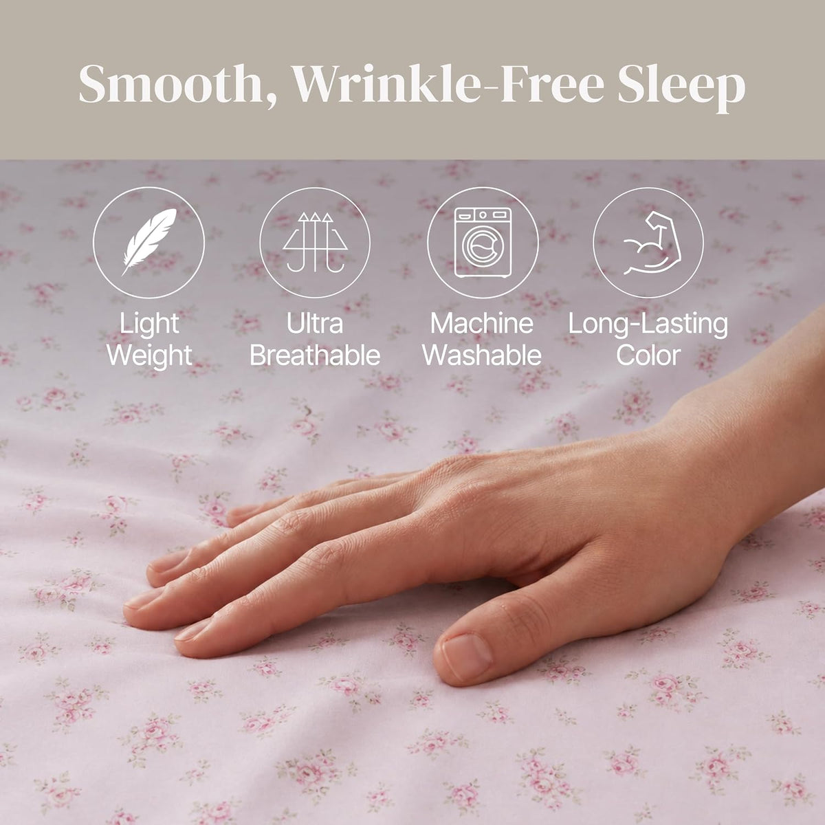 Silky Soft Microfiber and Wrinkle Free Sheets - Luxurious Microfiber Bed Sheets Includes Flat Sheet, Fitted Sheet with Deep Pockets, & Pillowcases Blush, Full