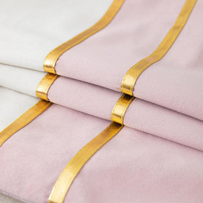 Gold Leather Striped Throw Pillow Covers 12×20 Inch.Pink