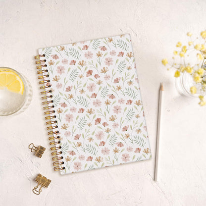 Cute Spiral Notebook Journal for Women,Floral Notebook