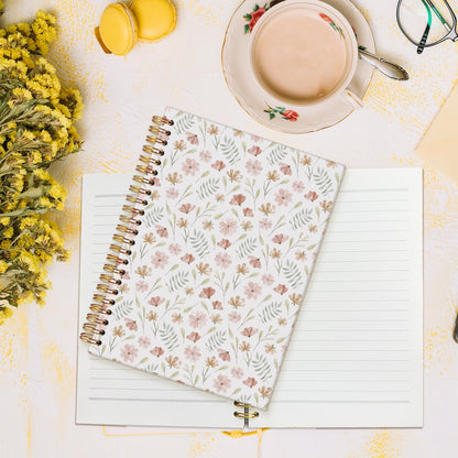 Cute Spiral Notebook Journal for Women,Floral Notebook