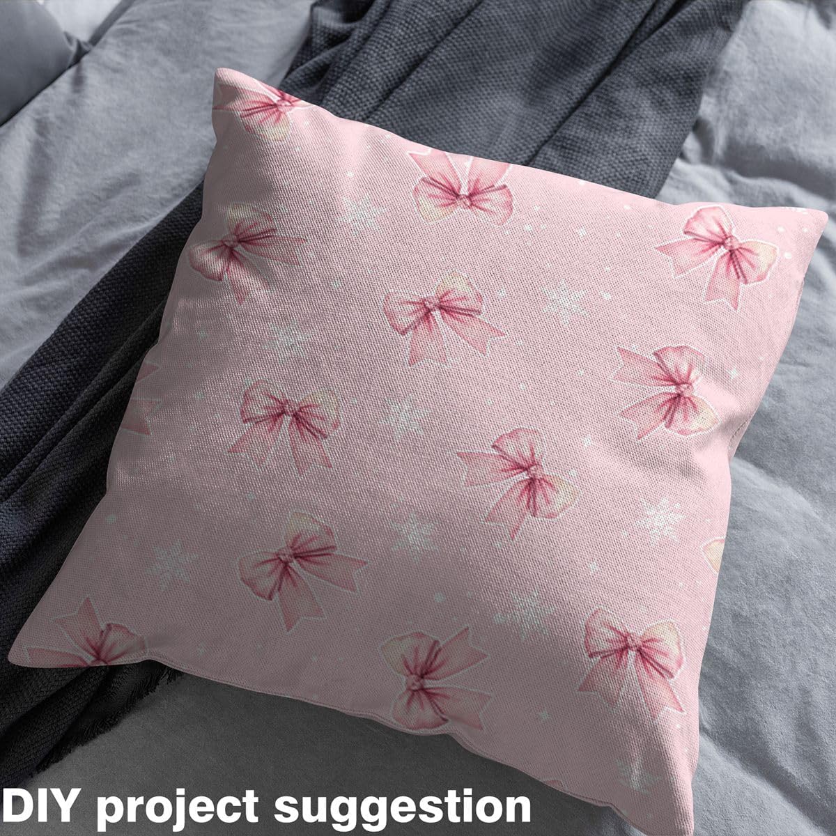 Girly Coquette Bowknots Fabric by The Yard,French Style Dots Soft Polyester No Stretch Princess Style Lightweight Durable for Sewing Projects 3 Yard Bolt,108" L x 59" W Peach Pink