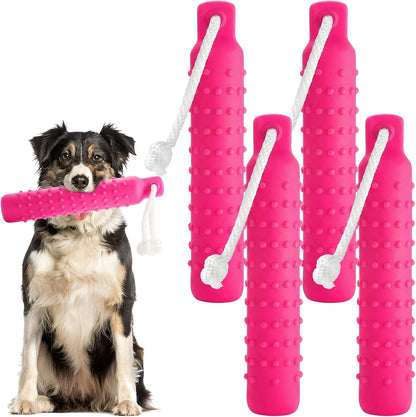 Pink Dog Bumper Toy Training Dummy, 4 Pcs