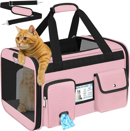 Large Cat Carrier Soft Sided Travel Pet Carrier Airline Approved