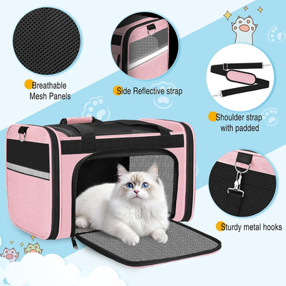Large Cat Carrier Soft Sided Travel Pet Carrier Airline Approved