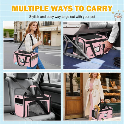 Large Cat Carrier Soft Sided Travel Pet Carrier Airline Approved