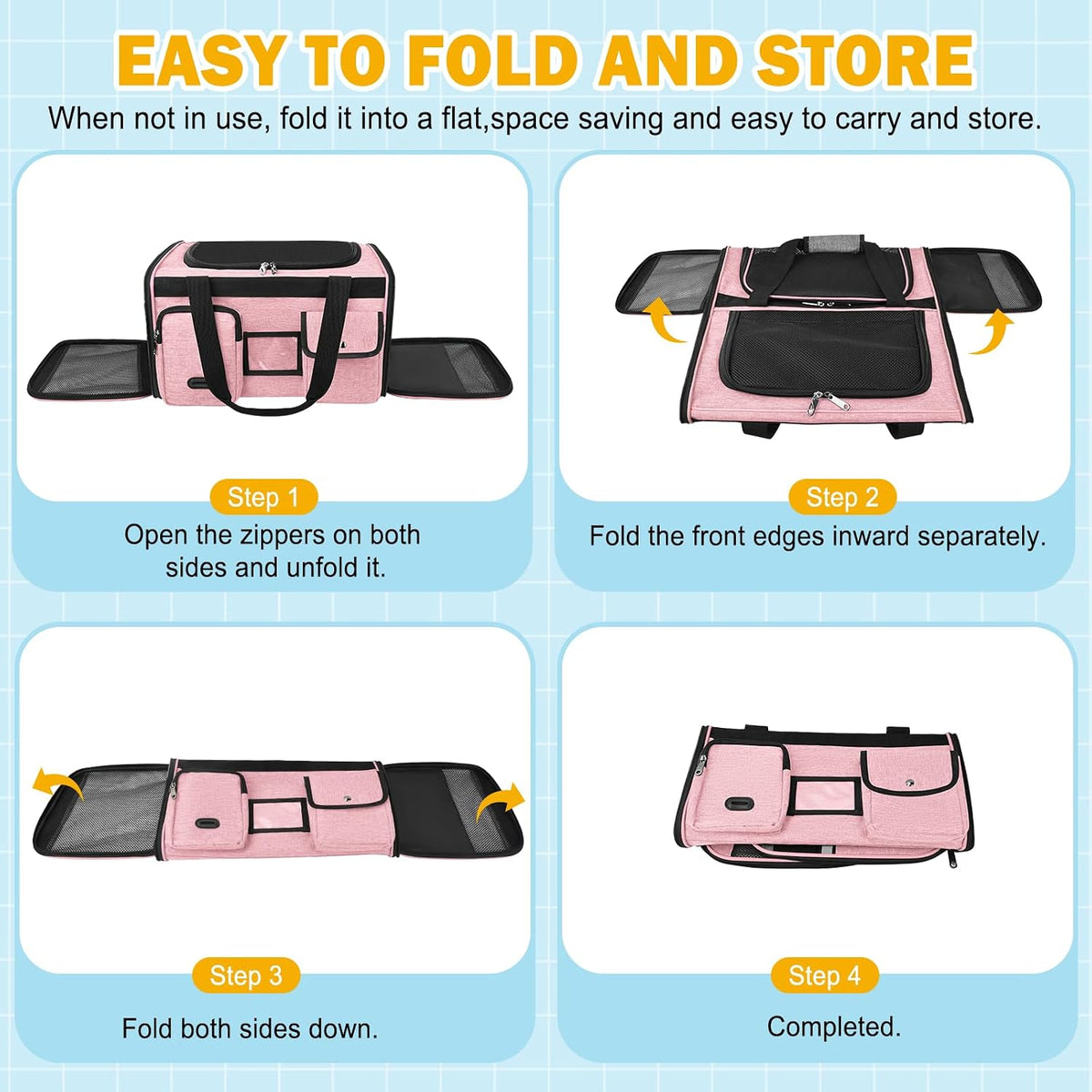 Large Cat Carrier Soft Sided Travel Pet Carrier Airline Approved