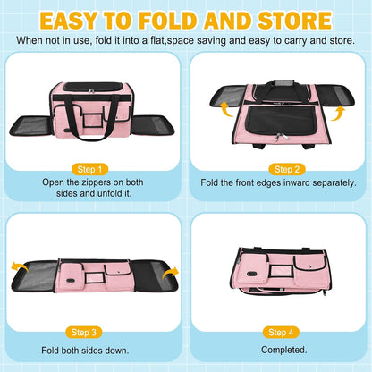 Large Cat Carrier Soft Sided Travel Pet Carrier Airline Approved
