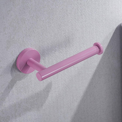 Pink Toilet Paper Holder -Sturdy Round Toilet Paper Holder Wall Mount for Bathroom, Premium SUS 304 Stainless Steel Toilet Paper Roll Holder,Drilling,Pink,96006-6PK