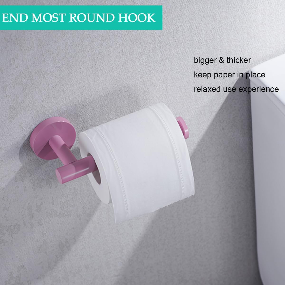 Pink Toilet Paper Holder -Sturdy Round Toilet Paper Holder Wall Mount for Bathroom, Premium SUS 304 Stainless Steel Toilet Paper Roll Holder,Drilling,Pink,96006-6PK