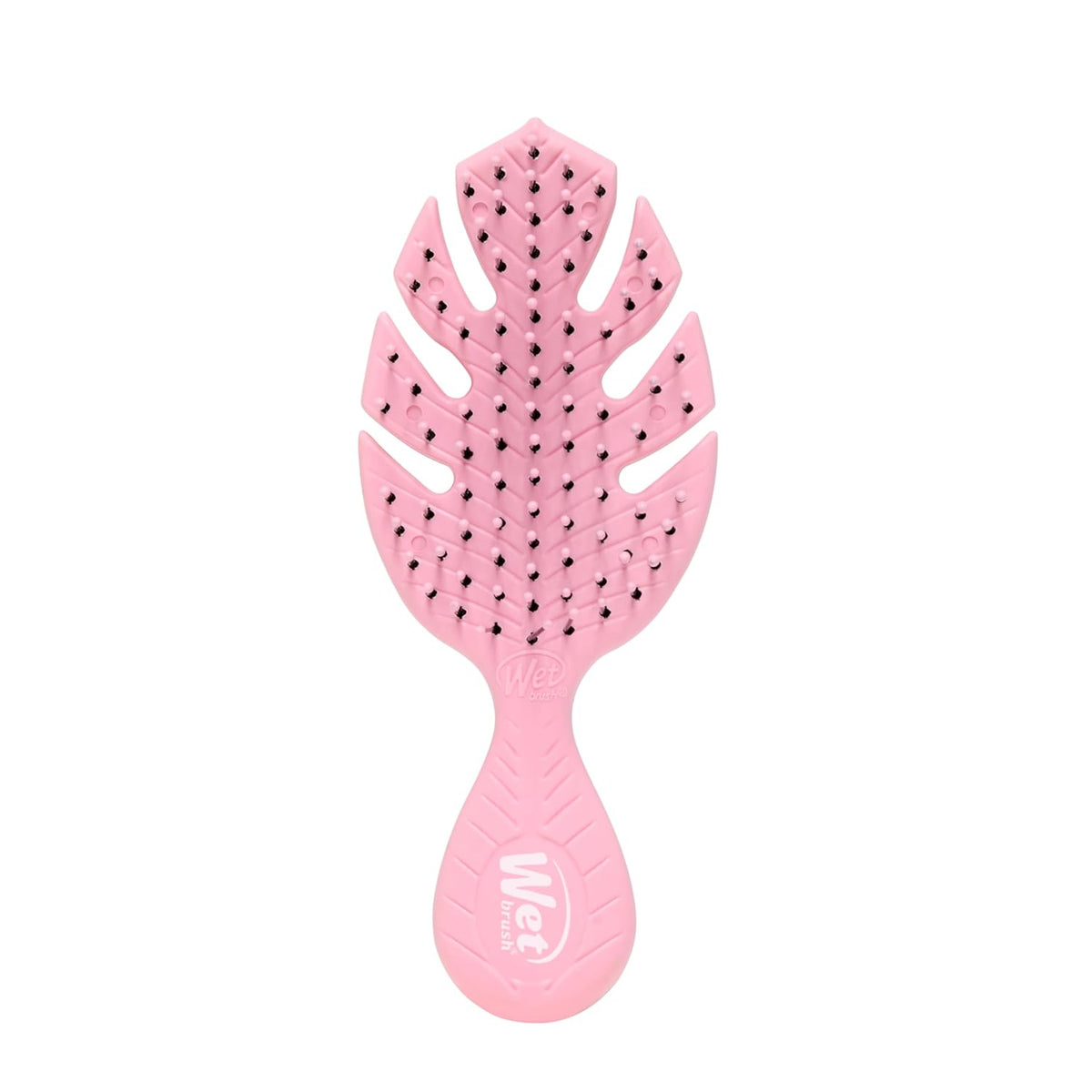 Go Green Mini Detangler, Pink - Detangling Travel Hair Brush - Ultra-Soft IntelliFlex Bristles Glide Through Tangles & Gently Loosens Knots While Minimizing Pain, Split Ends & Breakage