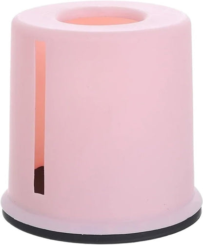 1 Pcs Plastic Tissue Box Round Living Room Pumping Creative Cylinder Multifunctional Household Toilet Roll Paper Storage(Pink)