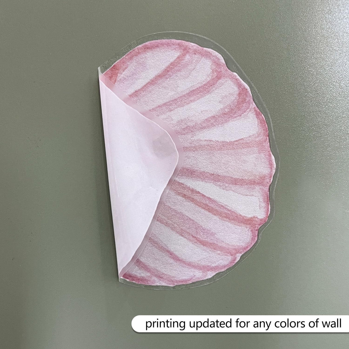 28 PCS Under The Sea Wall Decals Peel and Stick, Pastel Pink Shell Wall Decor for Nursery Room