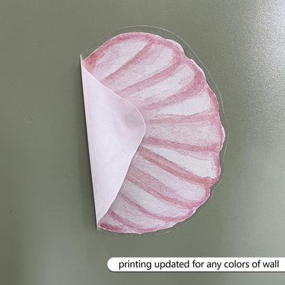 28 PCS Under The Sea Wall Decals Peel and Stick, Pastel Pink Shell Wall Decor for Nursery Room