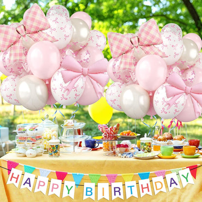 Bow Balloons for Coquette Birthday Wedding Decorations