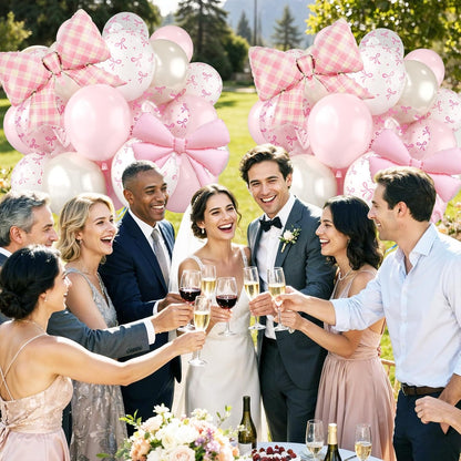 Bow Balloons for Coquette Birthday Wedding Decorations