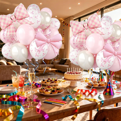 Bow Balloons for Coquette Birthday Wedding Decorations