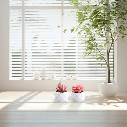 2 Pcs Succulents Plants Artificial with Pot Small Fake Potted Plants Artificial Decor Pink Faux Plants for Living Room Bedroom Office Desk Bookshelf Bathroom Decor Artificial Plants