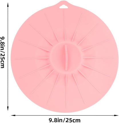 Silicone Bowl Lids and Cup Covers Set, Reusable Microwave Safe Airtight Food Storage Lids, Pink Silicone Pot Covers for Kitchen Food Fresh Keeping, 5pcs Set