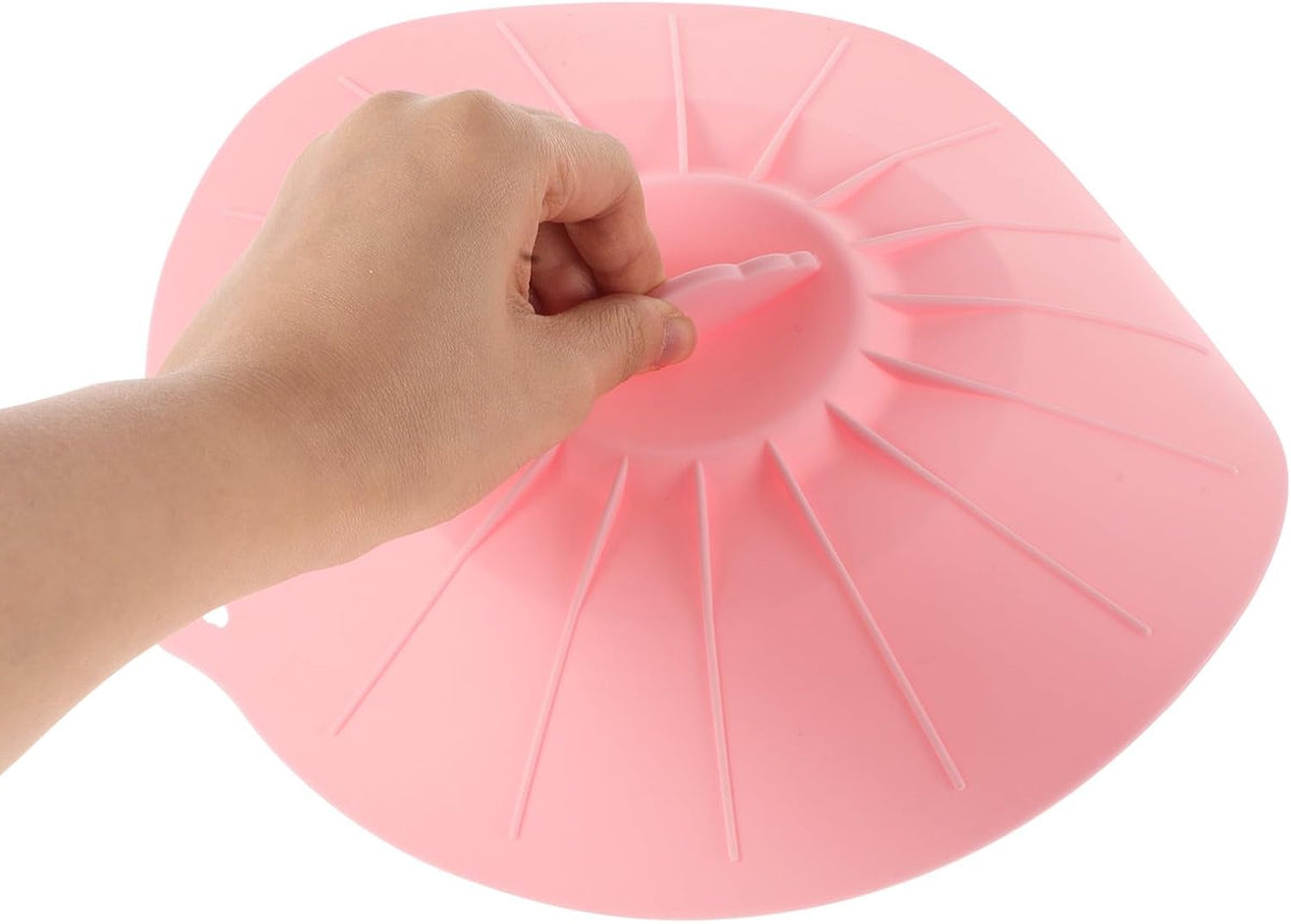 Silicone Bowl Lids and Cup Covers Set, Reusable Microwave Safe Airtight Food Storage Lids, Pink Silicone Pot Covers for Kitchen Food Fresh Keeping, 5pcs Set