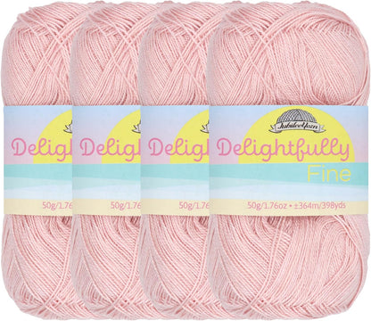 JubileeYarn Delightfully Fine Yarn - Peach - 4 Skeins