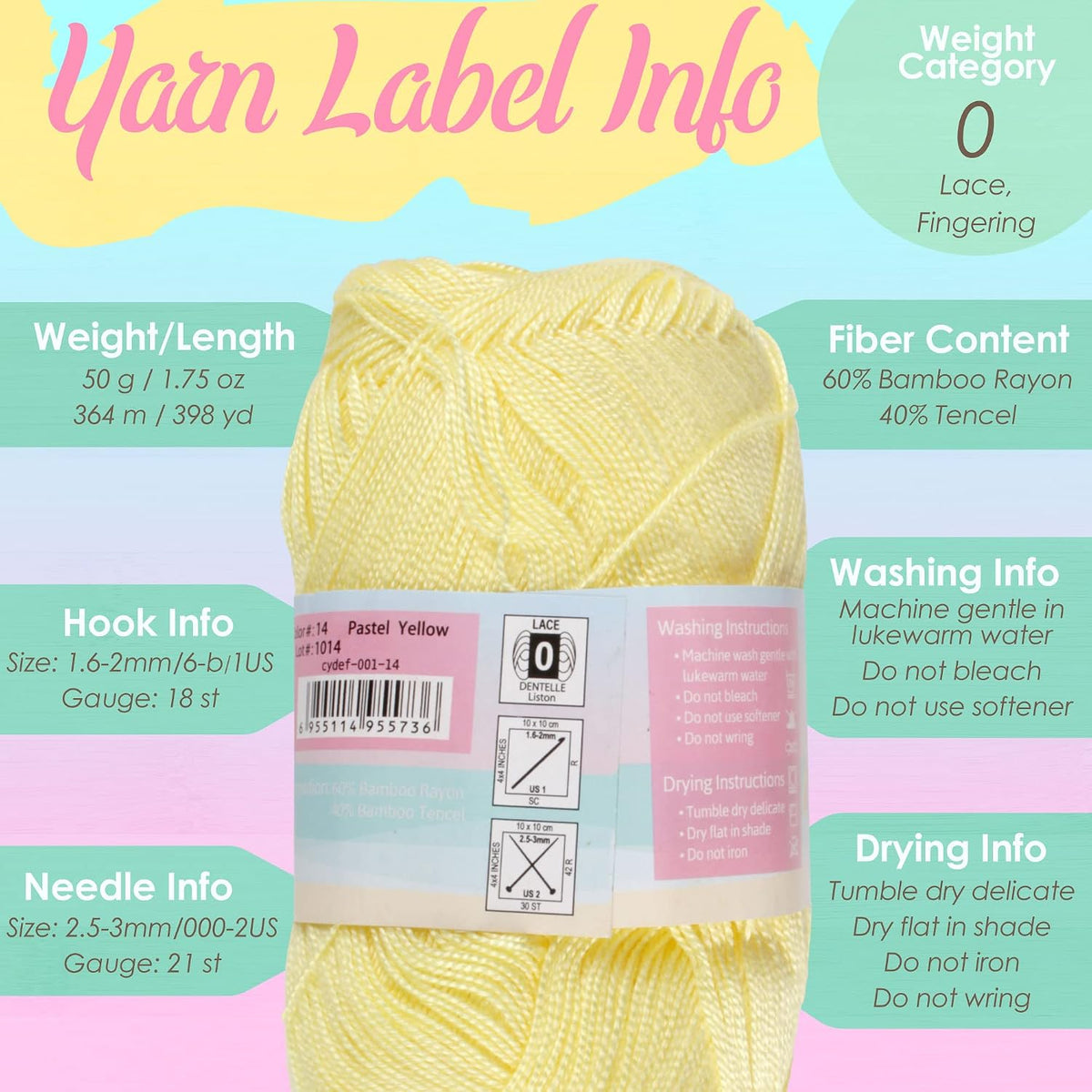JubileeYarn Delightfully Fine Yarn - Peach - 4 Skeins