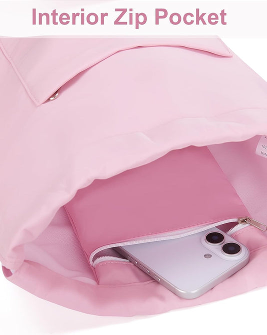 Drawstring Backpack with Wet Pocket, Sports Gym Sackpack for Women