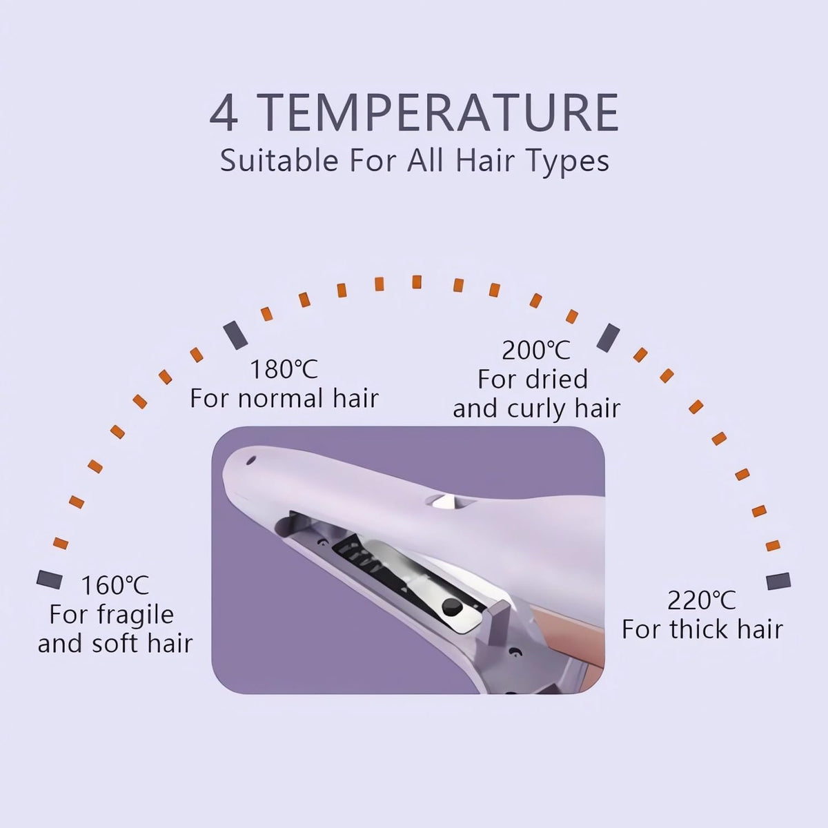 French Wave Curling Iron - 2024 New Wave Curling Iron for Long Short Hair with 4 Temp, S Shape Hair Curler for Women, Portable Electric Curling Heated Styling Comb Anti-Scald 15s Fast Heating (Pink)