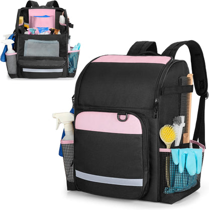 LoDrid Cleaning Backpack with Thickened Adjustable Shoulder Straps, Pink