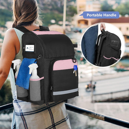 LoDrid Cleaning Backpack with Thickened Adjustable Shoulder Straps, Pink