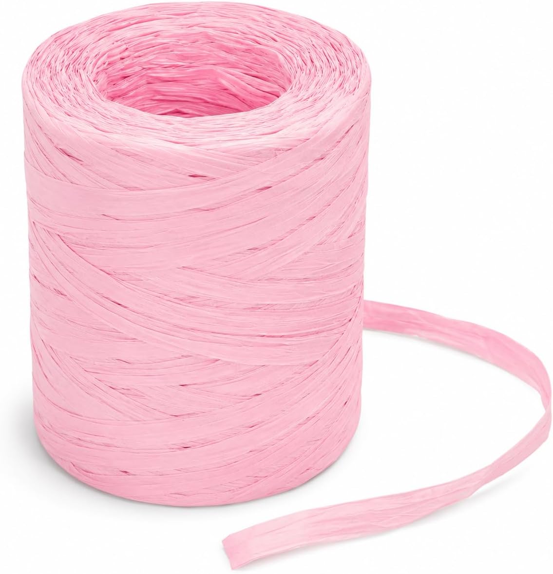 Raffia Ribbon,218 Yards Pink Raffia Paper Craft Ribbon