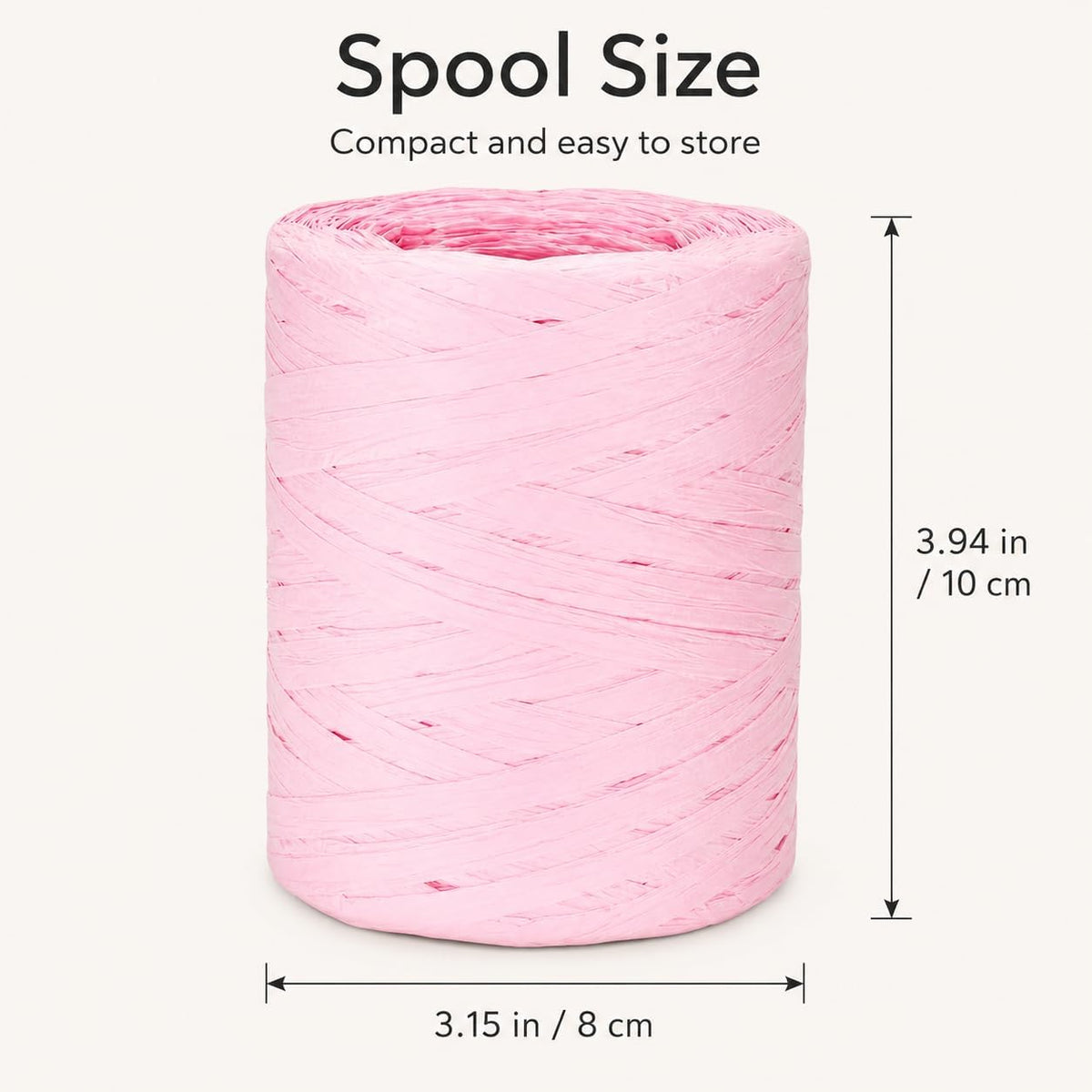 Raffia Ribbon,218 Yards Pink Raffia Paper Craft Ribbon